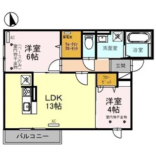 プラテリーアM【3階】の間取り