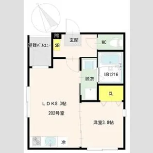 PRIME智明【2階】の間取り