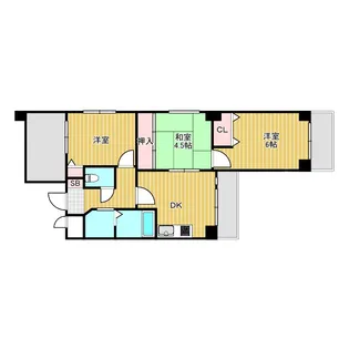 シュロス五月山I【5階】の間取り