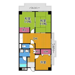 バルカン富田林【8階】の間取り