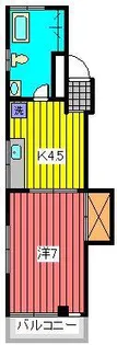 サンライズ小松【2階】の間取り