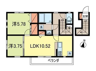 ル・カーサ【2階】の間取り