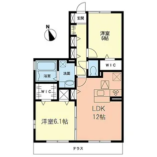 グランコート日吉【1階】の間取り