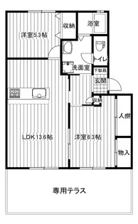 サニーハイツ藤井【1階】の間取り