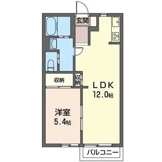 YMAハイツA【1階】の間取り
