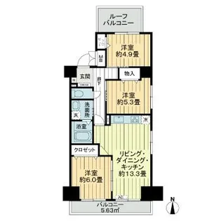 ヴェラハイツ吾妻橋【2階】の間取り