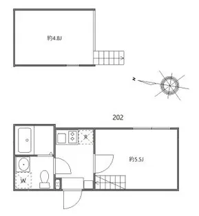 ハーモニーテラス青井XIII【2階】の間取り