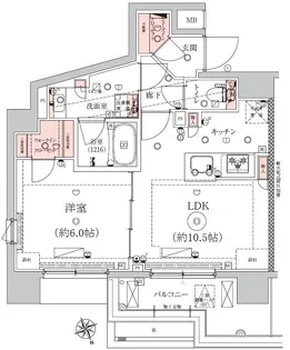Estruth HIGASHIMUKOJIMA(エストゥルース東向島)【8階】の間取り