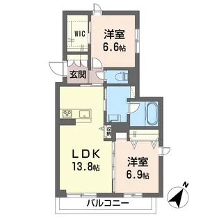 シーサム【2階】の間取り