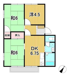 メゾンしずかI【2階】の間取り
