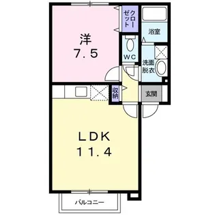 アネックス柳瀬B【2階】の間取り