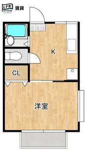 ブルーヒルさわえB【1階】の間取り