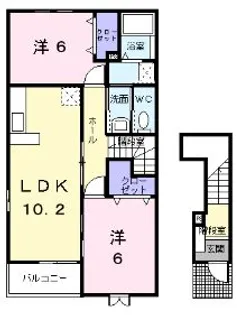 ラフレシール【2階】の間取り