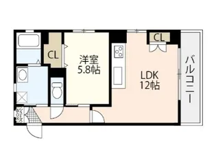 アドバンスM【4階】の間取り