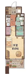 プラウドフラット新大阪【12階】の間取り