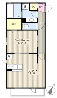 クローバー相生【1階】の間取り
