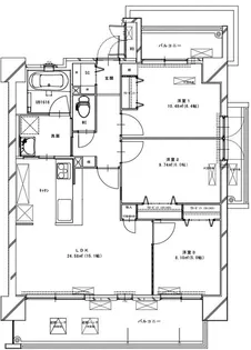 Lx Glantz東古松【7階】の間取り