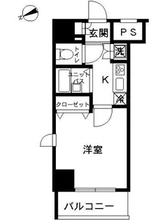 スカイコートヴィーダ五反田ウエスト【9階】の間取り