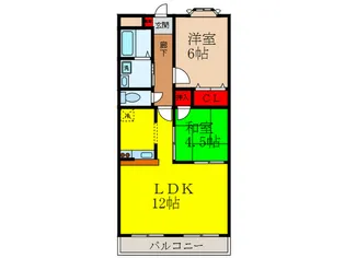 ラ・アク-ル【3階】の間取り