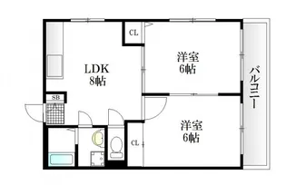 ラ・フォーレ鷹【3階】の間取り