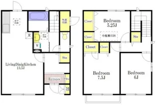 グレイスフル竹ノ塚B棟【2階】の間取り