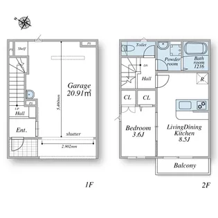 プレミアムガレージ吉野の間取り