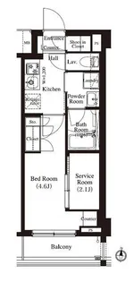 アジュールテラス住吉【5階】の間取り