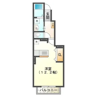 スカイ・コーポ【1階】の間取り