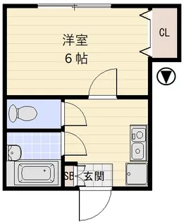 アスピア中野壱番館【1階】の間取り