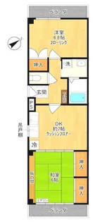 フラワーマンション【3階】の間取り