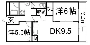 第2洛西ハイツ【1階】の間取り