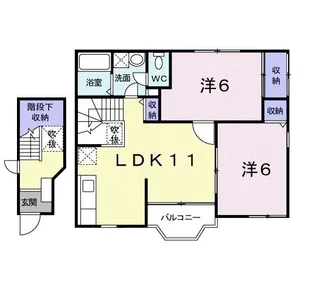 ビュー ソレアード【2階】の間取り