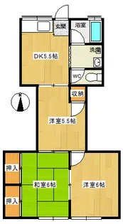沖ハイツ【1階】の間取り