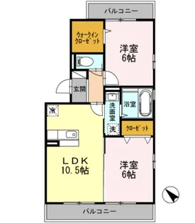 サンフラワーA【3階】の間取り