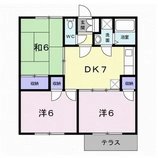 アップタウン弐番館【1階】の間取り