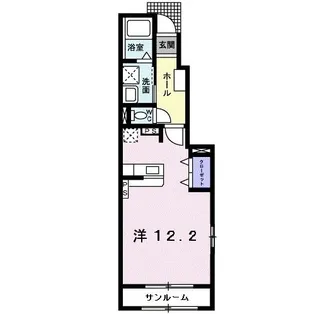 サン・ビレッジ・ハッタ【1階】の間取り