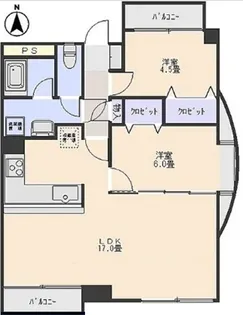 アルファ文京町マンション【2階】の間取り