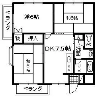 サザンコート【2階】の間取り