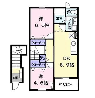 サザンウィンド PartVI【2階】の間取り