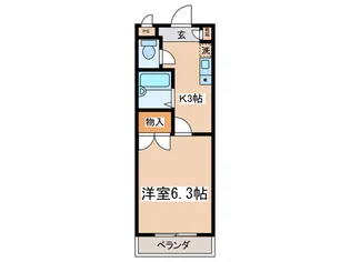 エクセレント調布【3階】の間取り
