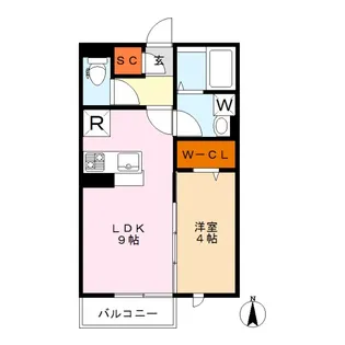 ドエルS・NIII【2階】の間取り
