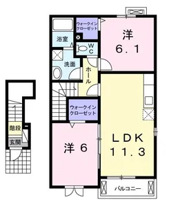 アルモニーB【2階】の間取り