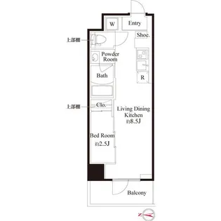 ハーモニーレジデンス東京武蔵関WEST SIDE【6階】の間取り