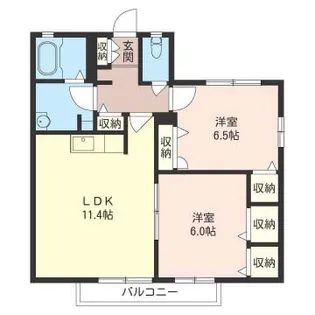 エクセルハイムA【2階】の間取り