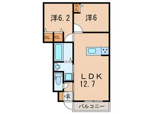 ヒルズ塩屋山手A棟【1階】の間取り