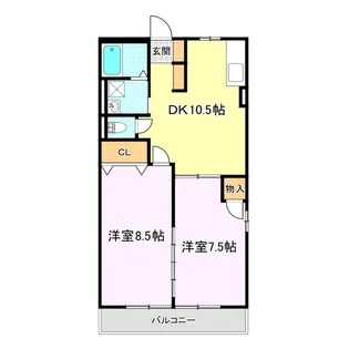 ベル・レトアージュ【2階】の間取り