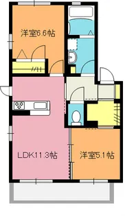 プラチナトラスト I【2階】の間取り