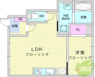 トレゾール土樋【1階】の間取り