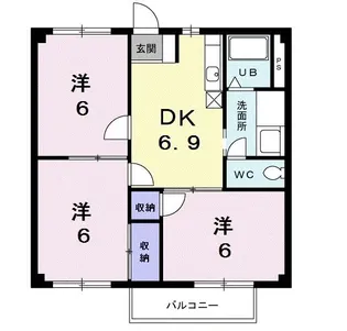 メゾン ヴァイオレット【2階】の間取り