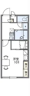 レオパレスイーストマーランド【1階】の間取り